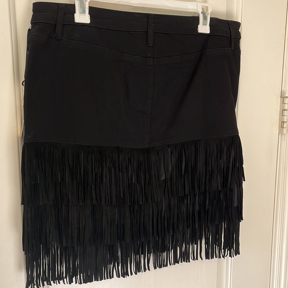 Idyllwind Black Denim Fringe Skirt - Picture 7 of 7